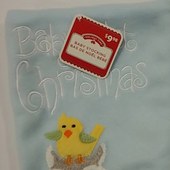 Baby's First Christmas Stocking  Baby Boy NWT - Picture 6 of 6
